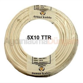 Öznur Ttr 5x10 100 m Beyaz Tam Bakır Kablo