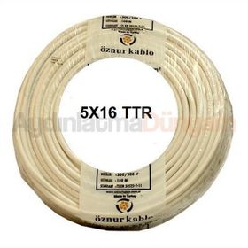 Öznur Ttr 5x16 100 m Beyaz Tam Bakır Kablo