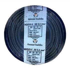 Öznur Ttr 5x2.5 mm 20 m Siyah Kablo