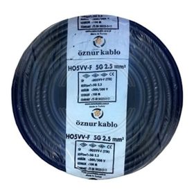 Öznur Ttr 5x2.5 mm 20 m Siyah Kablo