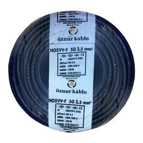 Öznur Ttr 5x2.5 mm 20 m Siyah Kablo