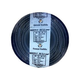 Öznur Ttr 5x2.5 mm 20 m Siyah Kablo