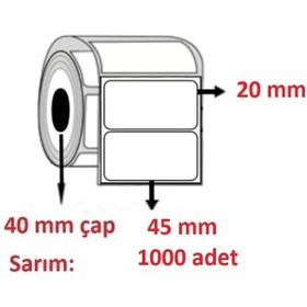 Özsaraç Etiket 1000 Sarım 1 Rulo 45x20 Barkod Etiketi
