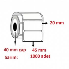 Özsaraç Etiket 1000 Sarım 1 Rulo 45x20 Barkod Etiketi
