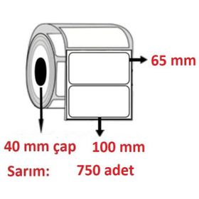 Özsaraç Etiket 100x65 mm 750'li Kuşe Etiket