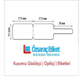 Özsaraç Etiket 103x13 mm 1250 Sarım Kuyumcu Gözlükçü Kuşe Barkod Etiketi