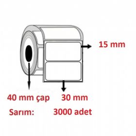 Özsaraç Etiket 15x30cm Eko Termal Kuşe 1 Adet 3000 Sarım Barkod Etiketi