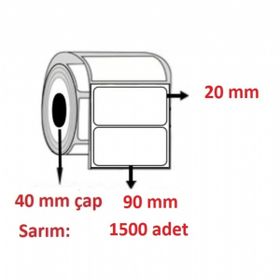 Özsaraç Etiket 20x90cm Eko Termal Kuşe 1 Adet 1500 Sarım Barkod Etiketi