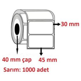 Özsaraç Etiket 3x45 mm 1000'li Eko Termal Etiket