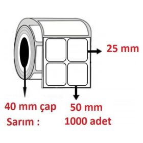 Özsaraç Etiket 50x25 mm 1000 Adet 2 SIra Eko Termal Etiket