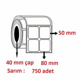 Özsaraç Etiket 50x80cm Eko Termal Kuşe 1 Adet 500 Sarım Barkod Etiketi