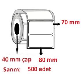 Özsaraç Etiket 70x80cm Eko Termal Kuşe 1 Adet 500 Sarım Barkod Etiketi