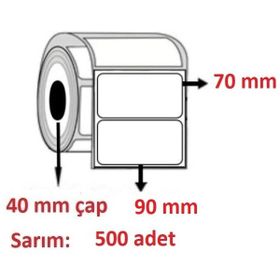 Özsaraç Etiket Eko Termal 1 500 Sarım 70x90 Barkod Etiketi