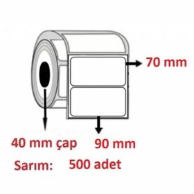 Özsaraç Etiket Eko Termal 1 500 Sarım 70x90 Barkod Etiketi