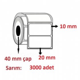 Özsaraç Etiket Eko Termal 1 Adet 3000 Sarım 20x10 mm Barkod Etiketi