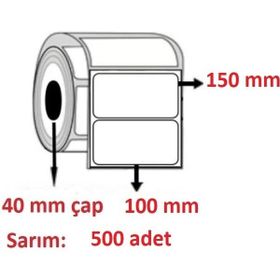 Özsaraç Etiket Eko Termal 500 Sarım 150x100 mm Barkod Etiketi