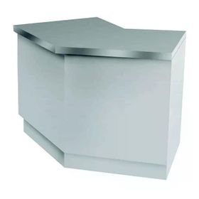 Öztiryakiler Açılı Ara Raflı 150x70 cm Nötr Servis Bankosu
