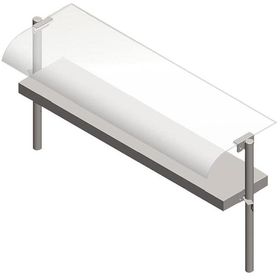 Öztiryakiler Bombe Camlı 140x30 cm Servis Rafı