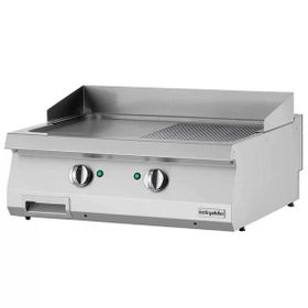Öztiryakiler OGE 8070 1/2 N Yarı Oluklu Plate 80x70 cm Elektrikli Grill