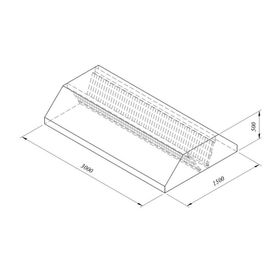 Öztiryakiler Orta Tip Filtreli 350x150 cm Davlumbaz