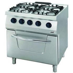 Öztiryakiler OSOGF 8070 LS 700 Seri Gazlı Fırınlı Kuzine 4 Gözlü Gazlı Ocak