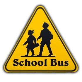 Ozy 13 cm - 14.5 cm "School Bus" Üçgen Oto Sticker