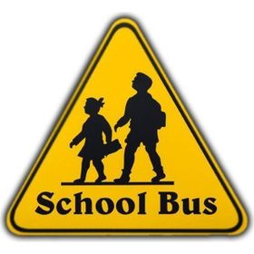 Ozy 13 cm - 14.5 cm "School Bus" Üçgen Oto Sticker