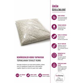 Ozzi Pet Shop 2 kg Koku Yapmayan Topaklanan Kemirgen Kumu