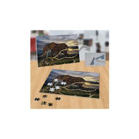 P008 Gün Batımında Fil 99 Parça Puzzle Yapboz
