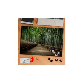 P011 Ağaçlı Yürüyüş Yolu Manzarası 240 Parça Puzzle Yapboz Tablo