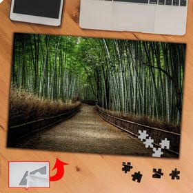 P011 Ağaçlı Yürüyüş Yolu Manzarası 240 Parça Puzzle Yapboz Tablo
