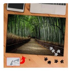 P011 Ağaçlı Yürüyüş Yolu Manzarası 240 Parça Puzzle Yapboz Tablo