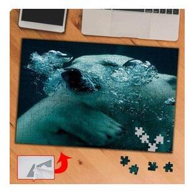 P014 Alaskada Yaşayan Kutup Ayısı 240 Parça Puzzle Yapboz Tablo