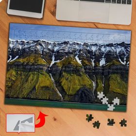 P017 Karlı Yüksek Dağ Manzarası 240 Parça Puzzle Yapboz Tablo