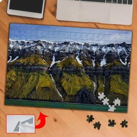 P017 Karlı Yüksek Dağ Manzarası 240 Parça Puzzle Yapboz Tablo