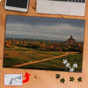 P020 Yeşil Doğa Manzarası 240 Parça Puzzle Yapboz Tablo