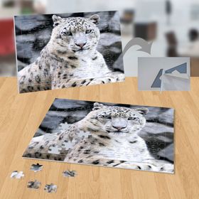 P026 Beyaz Güzellik Leopar 99 Parça Puzzle Yapboz