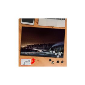 P030 Gece Kış Manzaralı Küçük Ev 240 Parça Puzzle Yapboz Tablo