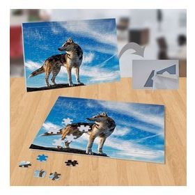 P034 Mavi Gökyüzü Altından Vahşi Kurt 99 Parça Puzzle Yapboz