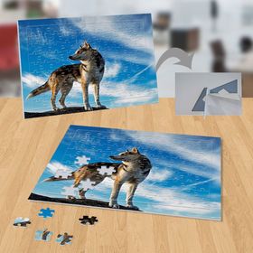 P034 Mavi Gökyüzü Altından Vahşi Kurt 99 Parça Puzzle Yapboz