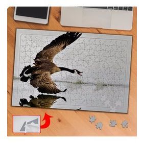 P040 Gölde Kanatlı Büyük Kuş 240 Parça Puzzle Yapboz Tablo