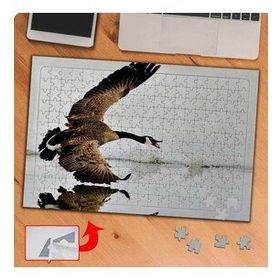 P040 Gölde Kanatlı Büyük Kuş 240 Parça Puzzle Yapboz Tablo