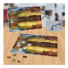 P041 Rengarenk Yapraklı Göl Yanı Alanı 99 Parça Puzzle Yapboz