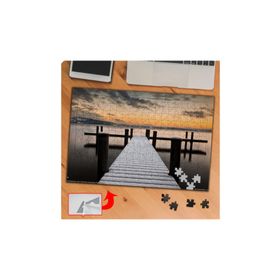 P042 Gün Batımı Manzarası İskele 240 Parça Puzzle Yapboz Tablo
