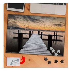 P042 Gün Batımı Manzarası İskele 240 Parça Puzzle Yapboz Tablo