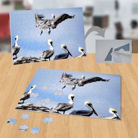 P045 Sis Altında Leylek Sürüsü 99 Parça Puzzle Yapboz