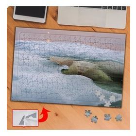P048 Kutuplardaki Kutup Ayısı 240 Parça Puzzle Yapboz Tablo