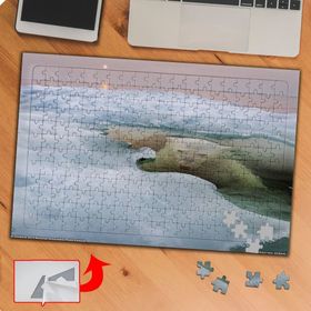 P048 Kutuplardaki Kutup Ayısı 240 Parça Puzzle Yapboz Tablo