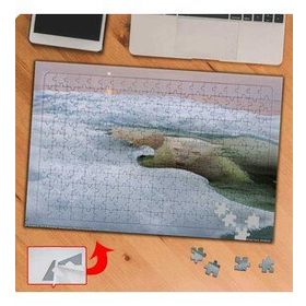 P048 Kutuplardaki Kutup Ayısı 240 Parça Puzzle Yapboz Tablo