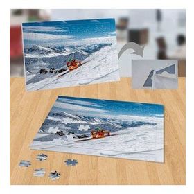 P049 Dağda Kayak Yapan İnsan 99 Parça Puzzle Yapboz